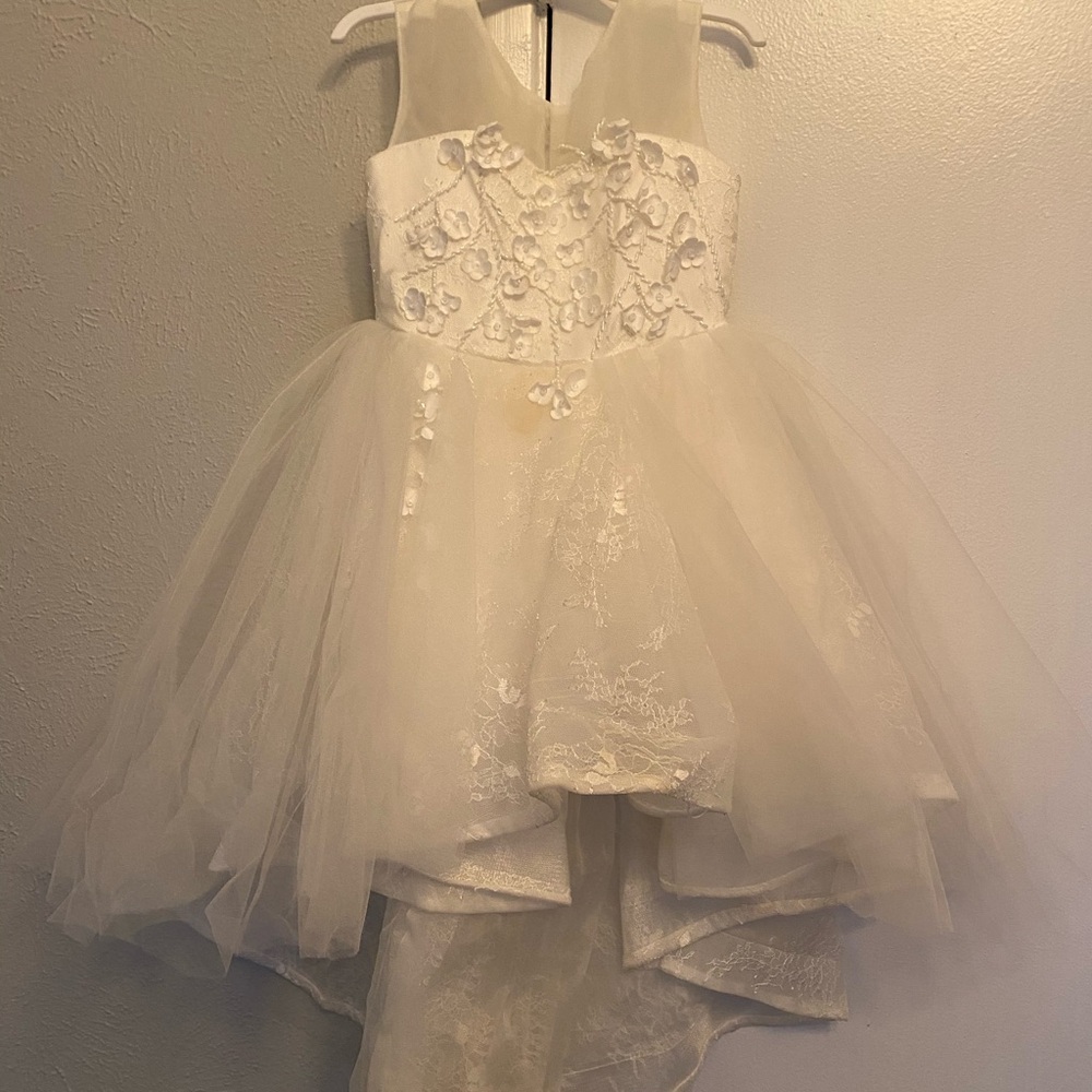 Elegant White Kids Dress